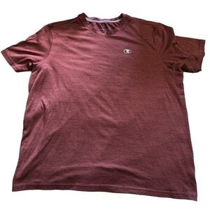 Men's Champion Maroon Logo Iconic S/S Athletic Shirt Size XL EUC #4172